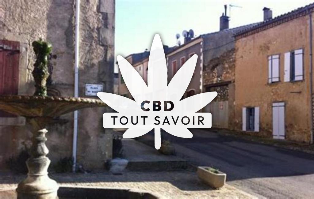 Village à Rivel avec feuille Cannabis CBD