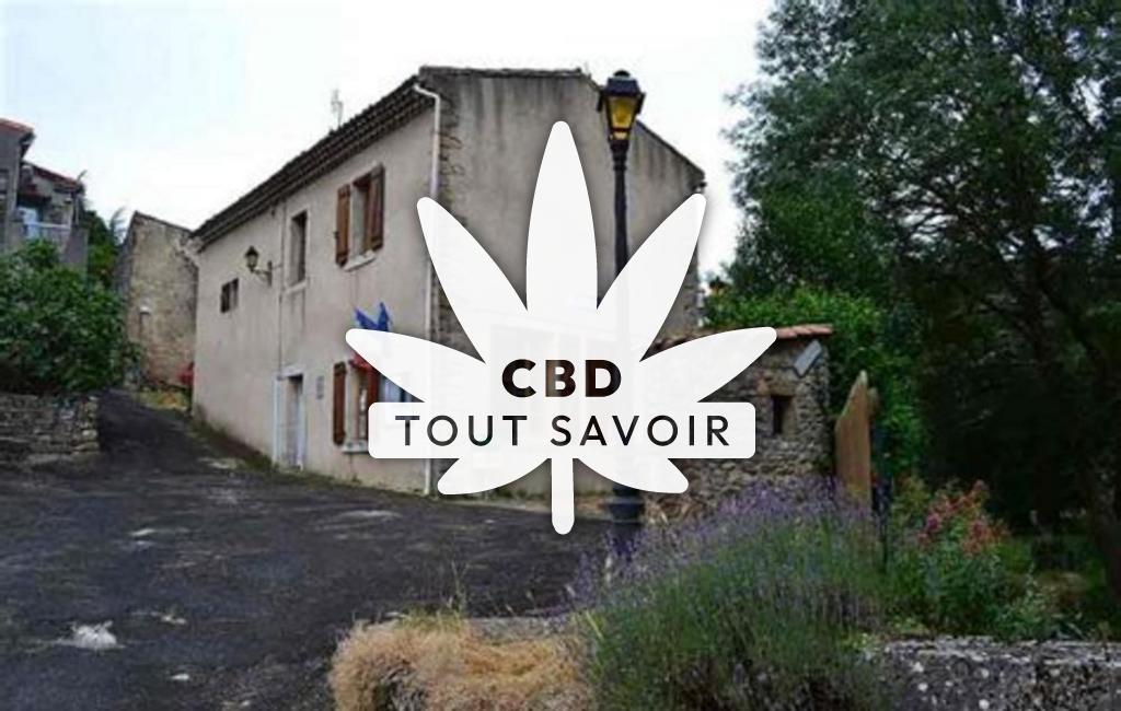 Village à Clermont-sur-Lauquet avec feuille Cannabis CBD