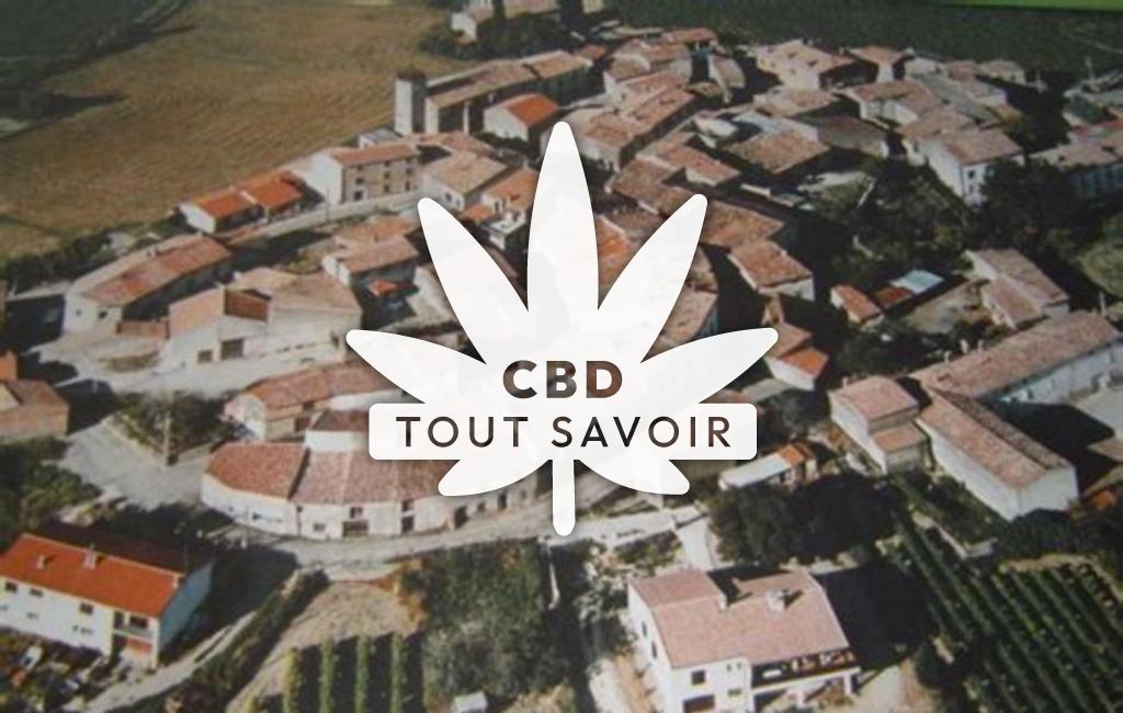 Village à Gardie avec feuille Cannabis CBD