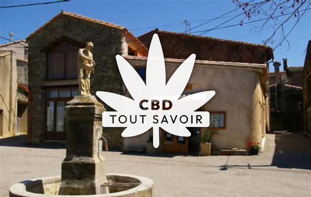 Village à Greffeil avec feuille Cannabis CBD