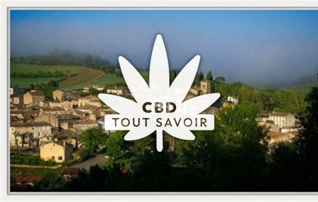 Village à Pomas avec feuille Cannabis CBD