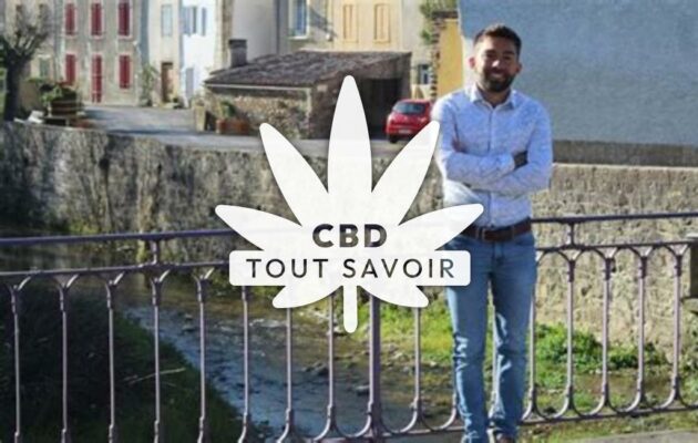 Village à Val-du-Faby avec feuille Cannabis CBD