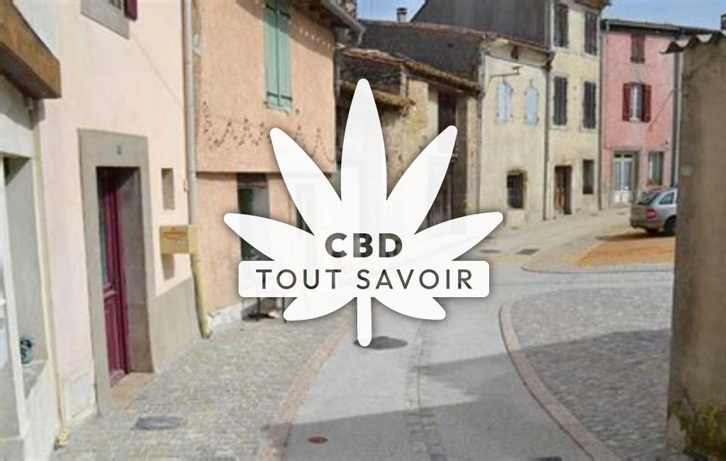 Village à La-Force avec feuille Cannabis CBD