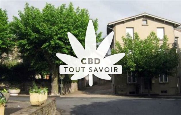 Village à Saint-Amans avec feuille Cannabis CBD