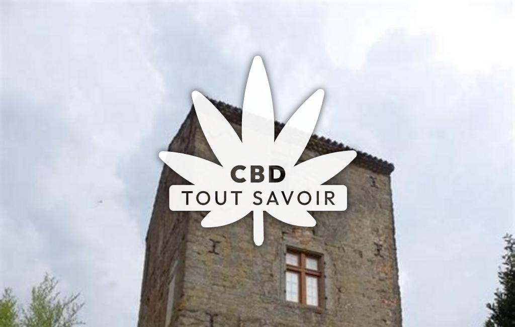 Village à Arzens avec feuille Cannabis CBD