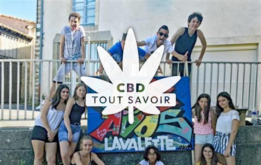 Village à Lavalette avec feuille Cannabis CBD