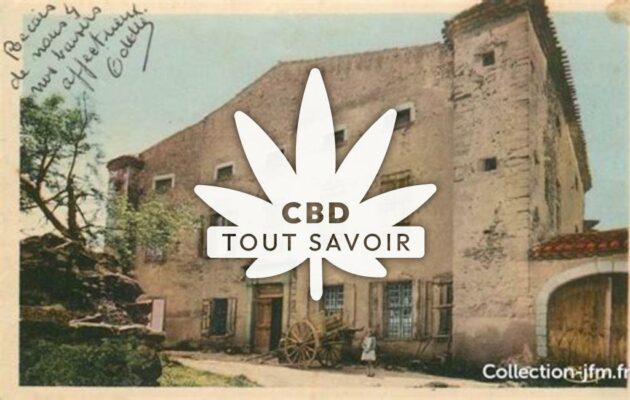 Village à Ajac avec feuille Cannabis CBD