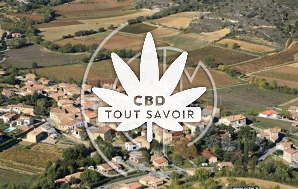 Village à Magrie avec feuille Cannabis CBD