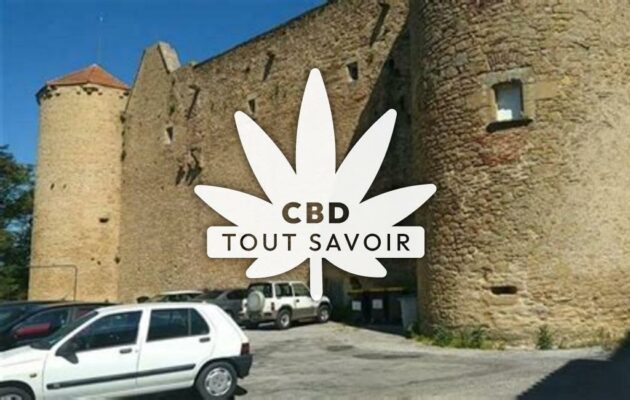 Village à Montmaur avec feuille Cannabis CBD