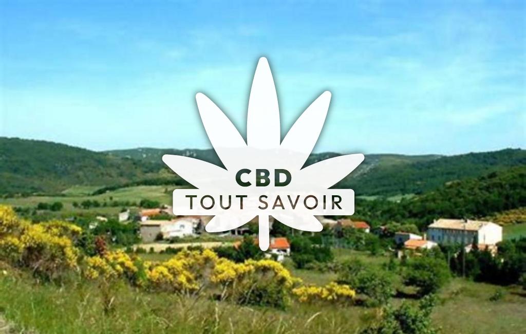 Village à Davejean avec feuille Cannabis CBD