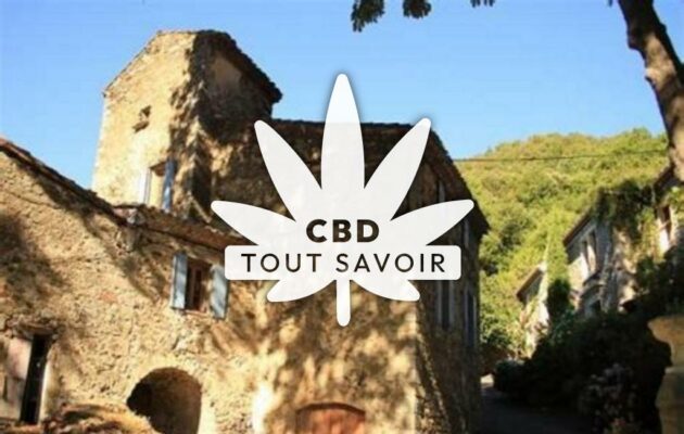 Village à Palairac avec feuille Cannabis CBD