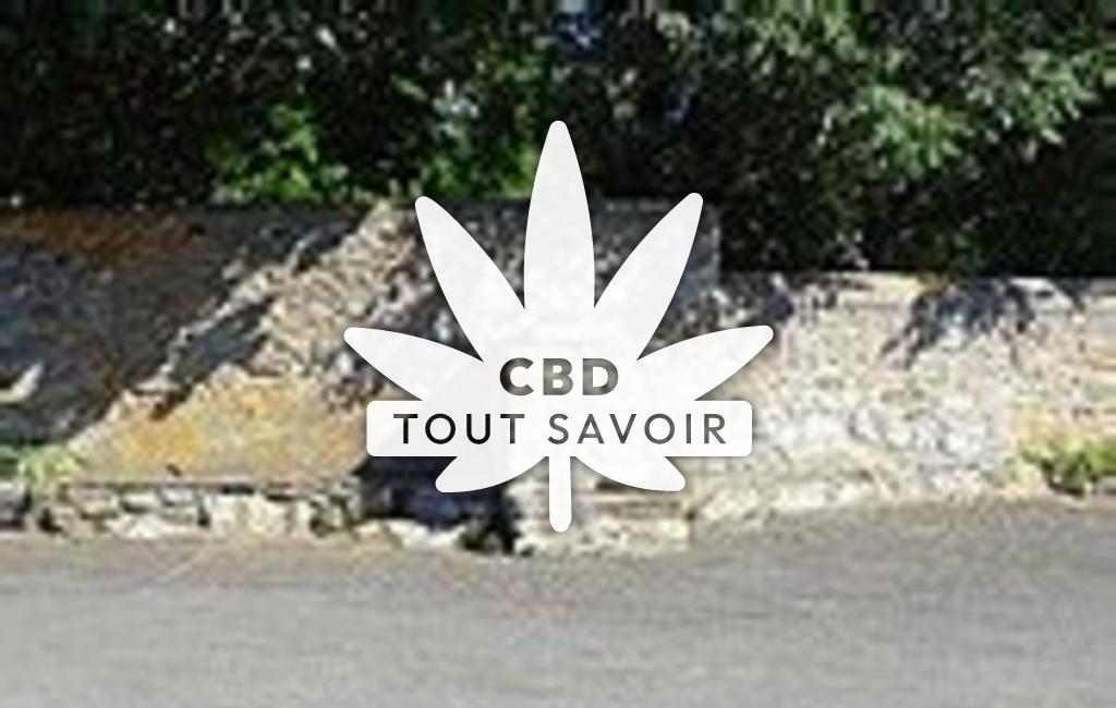 Village à Salza avec feuille Cannabis CBD