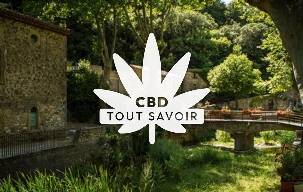 Village à Termes avec feuille Cannabis CBD