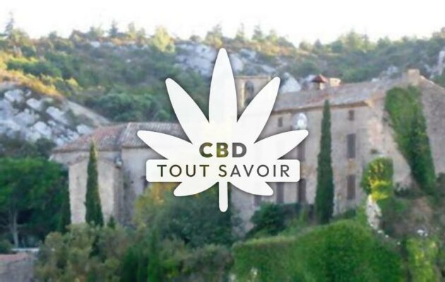 Village à Fontjoncouse avec feuille Cannabis CBD