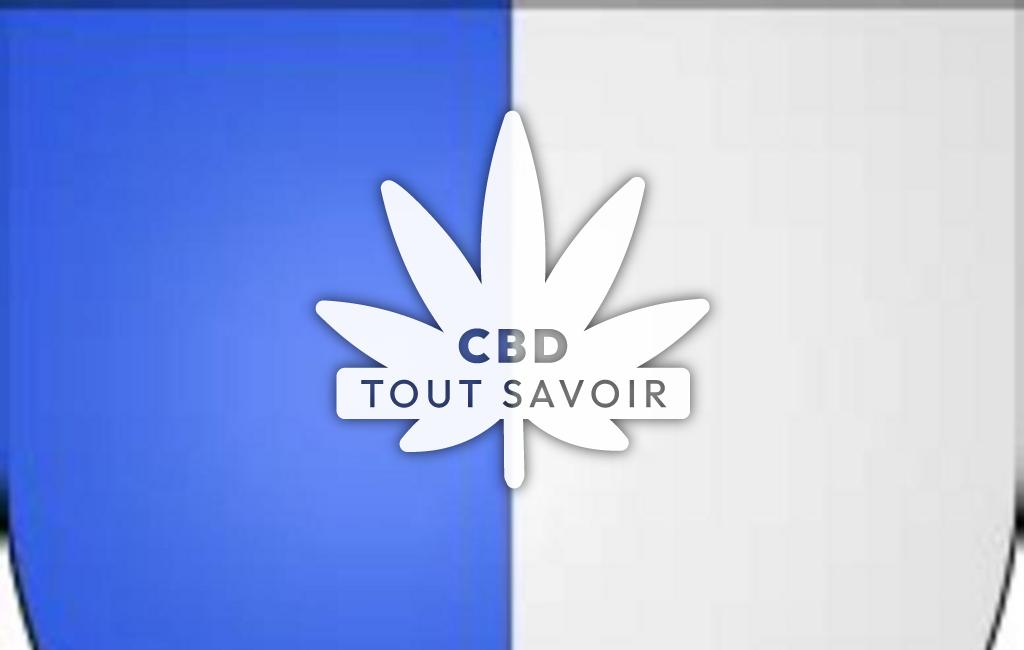 Village à Puginier avec feuille Cannabis CBD