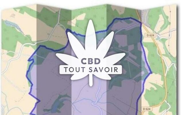 Village à Treville avec feuille Cannabis CBD