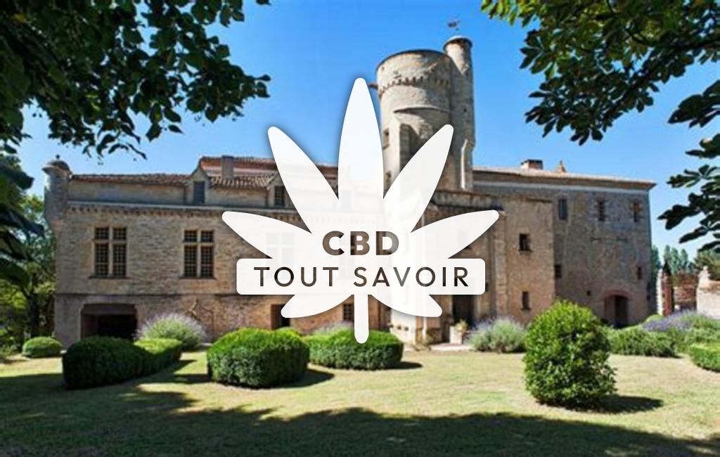 Village à Belflou avec feuille Cannabis CBD