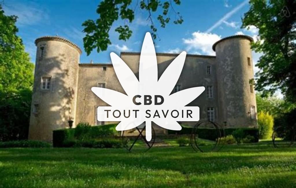 Village à Plaigne avec feuille Cannabis CBD