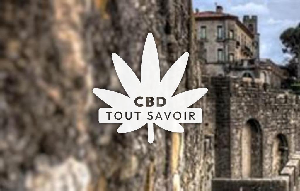 Village à La-Palme avec feuille Cannabis CBD