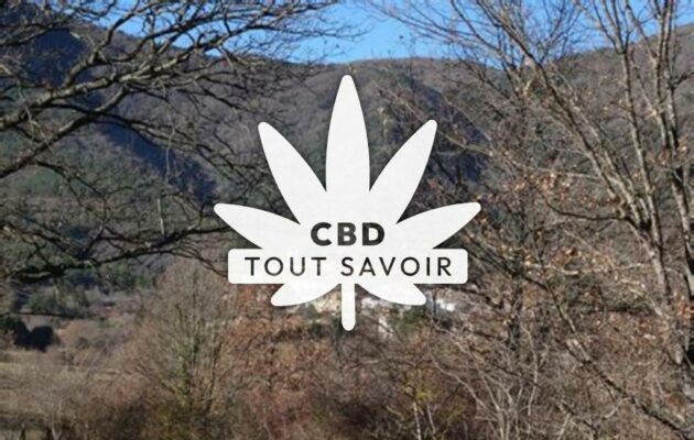 Village à Coudons avec feuille Cannabis CBD