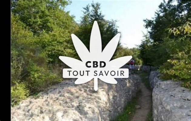 Village à Nebias avec feuille Cannabis CBD