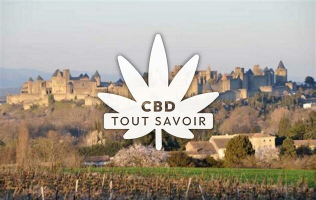 Village à Cavanac avec feuille Cannabis CBD