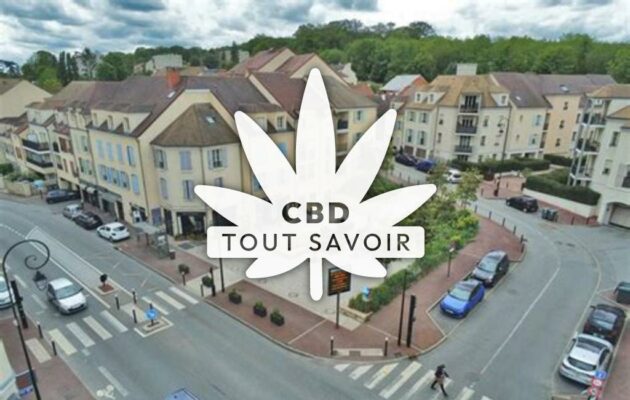 Village à BelcaSaintel-Et-Buc avec feuille Cannabis CBD