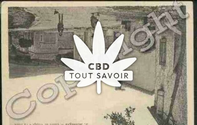 Village à Missegre avec feuille Cannabis CBD