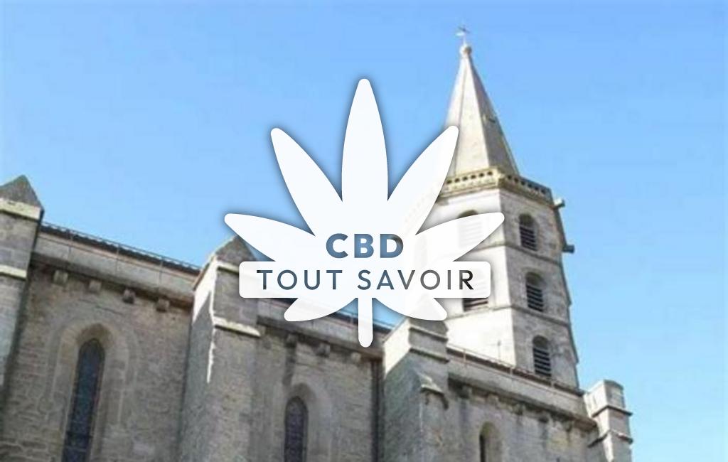 Village à Terroles avec feuille Cannabis CBD