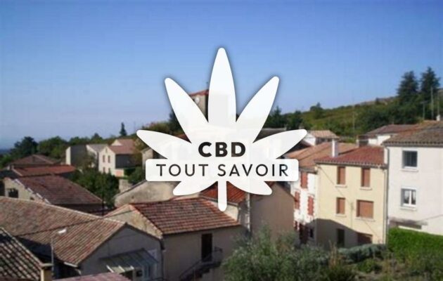 Village à Villaniere avec feuille Cannabis CBD