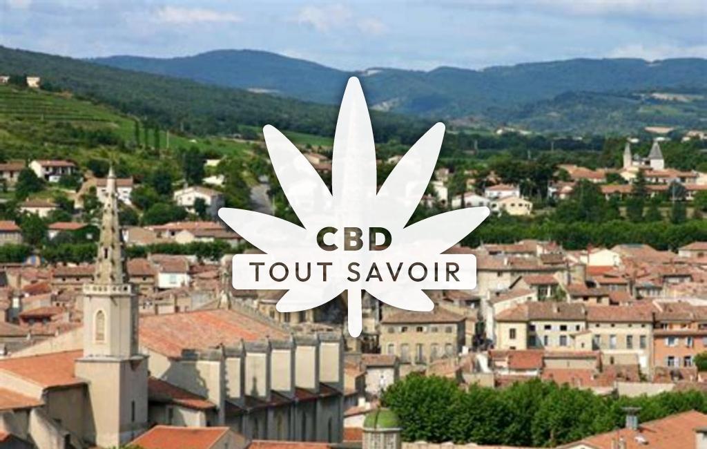 Village à CaSaintelnau-D'Aude avec feuille Cannabis CBD