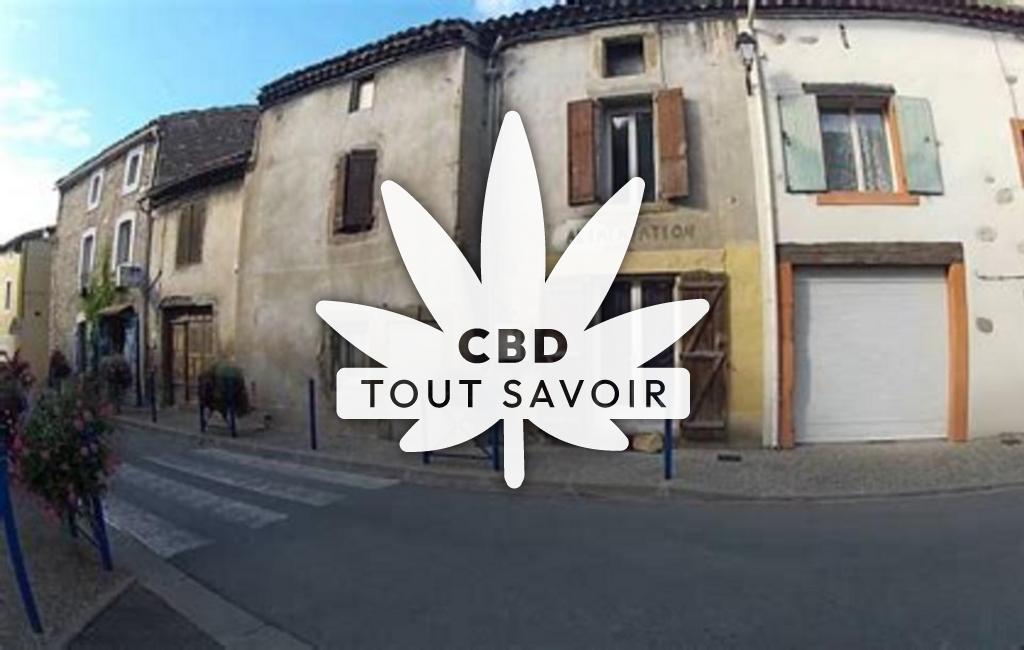 Village à Barbaira avec feuille Cannabis CBD