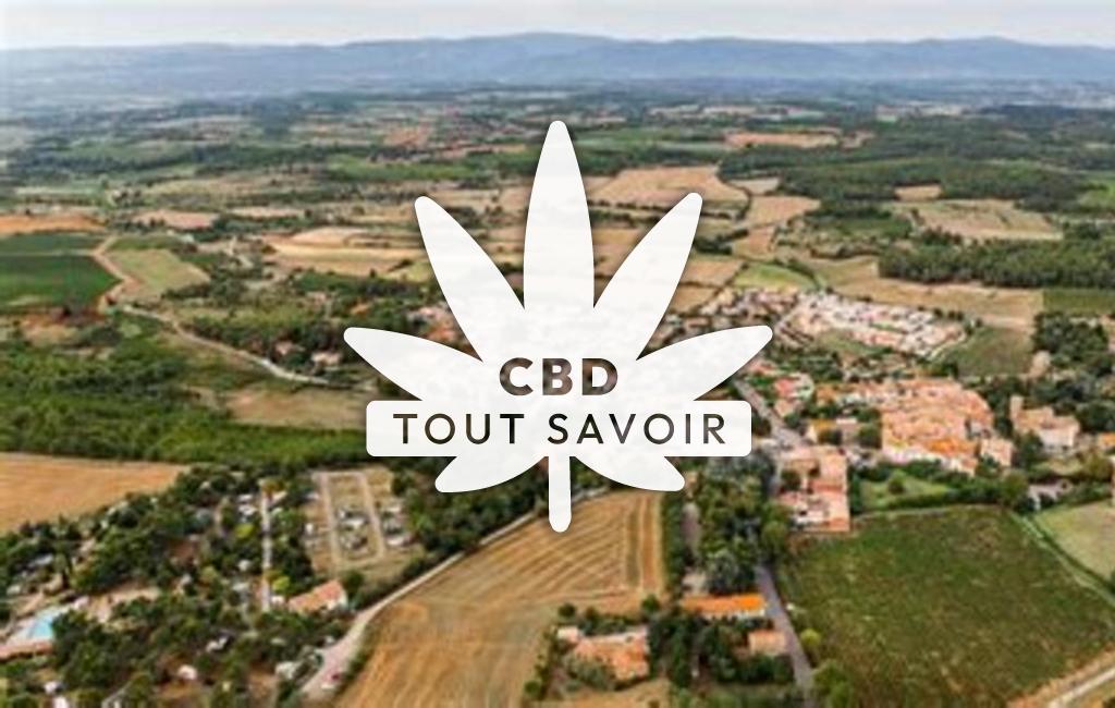 Village à Rustiques avec feuille Cannabis CBD