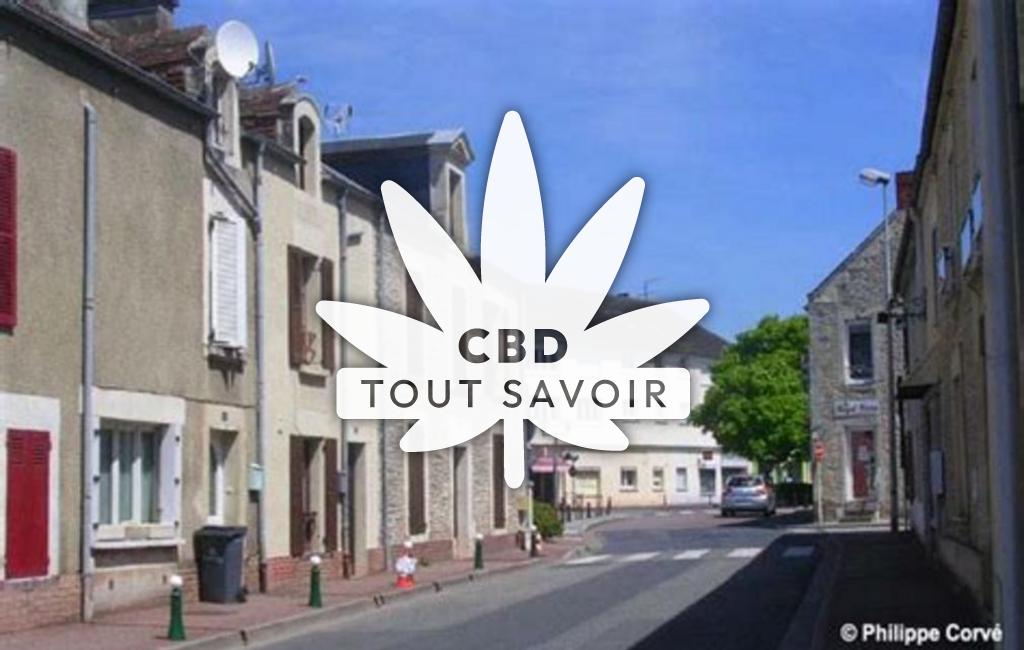 Village à Cormelles-le-Royal avec feuille Cannabis CBD