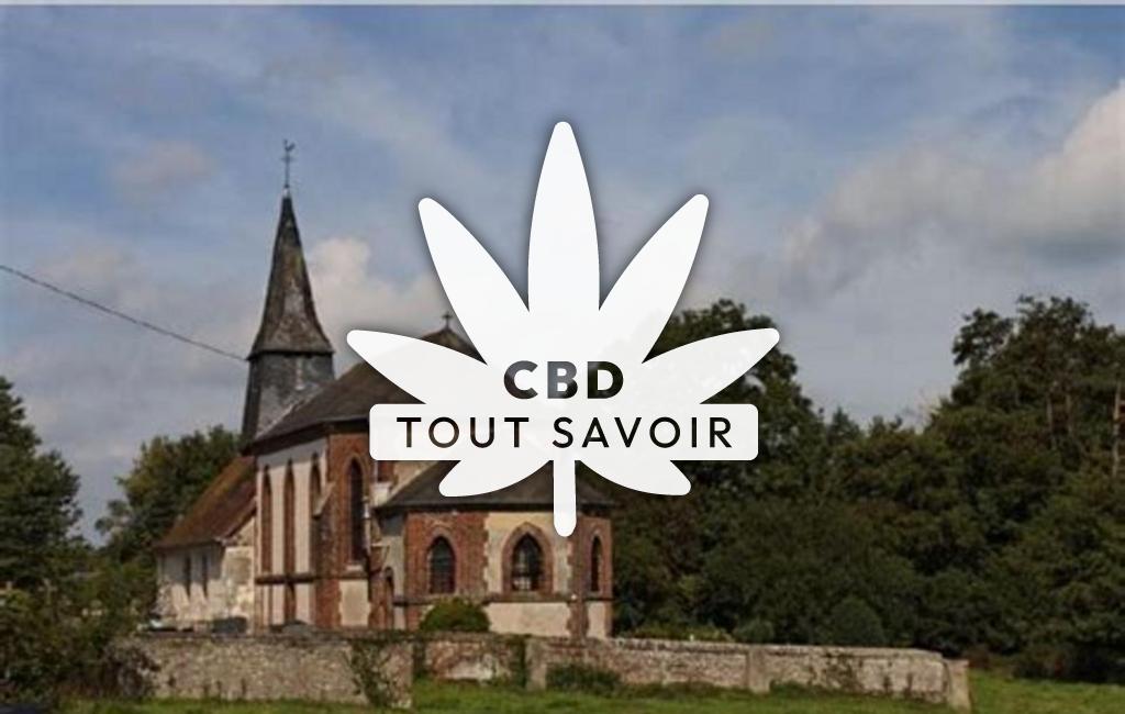 Village à Courtonne-les-Deux-Eglises avec feuille Cannabis CBD