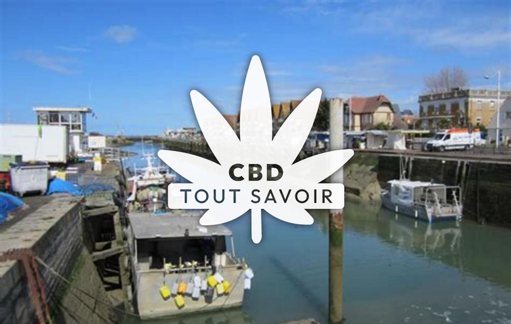 Village à Courseulles-sur-Mer avec feuille Cannabis CBD