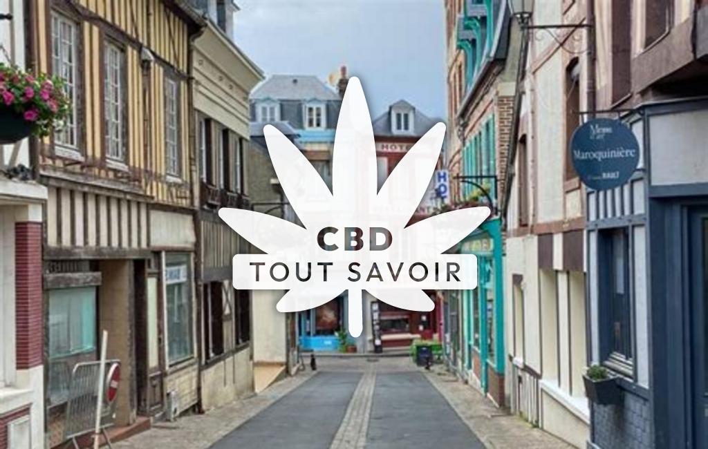 Village à Le-Detroit avec feuille Cannabis CBD