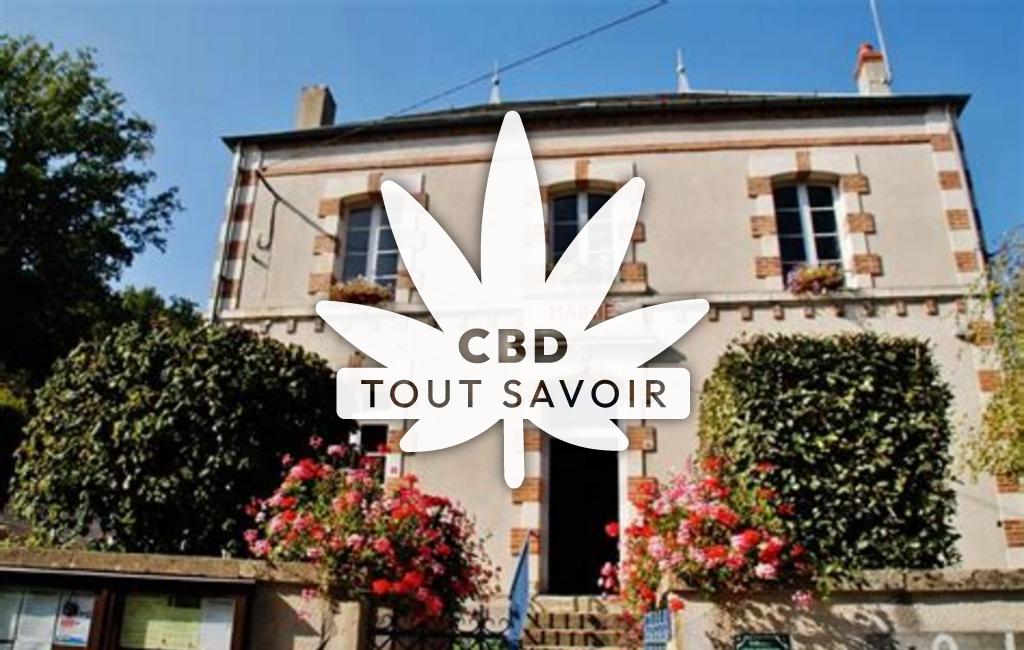 Village à Thauvenay avec feuille Cannabis CBD