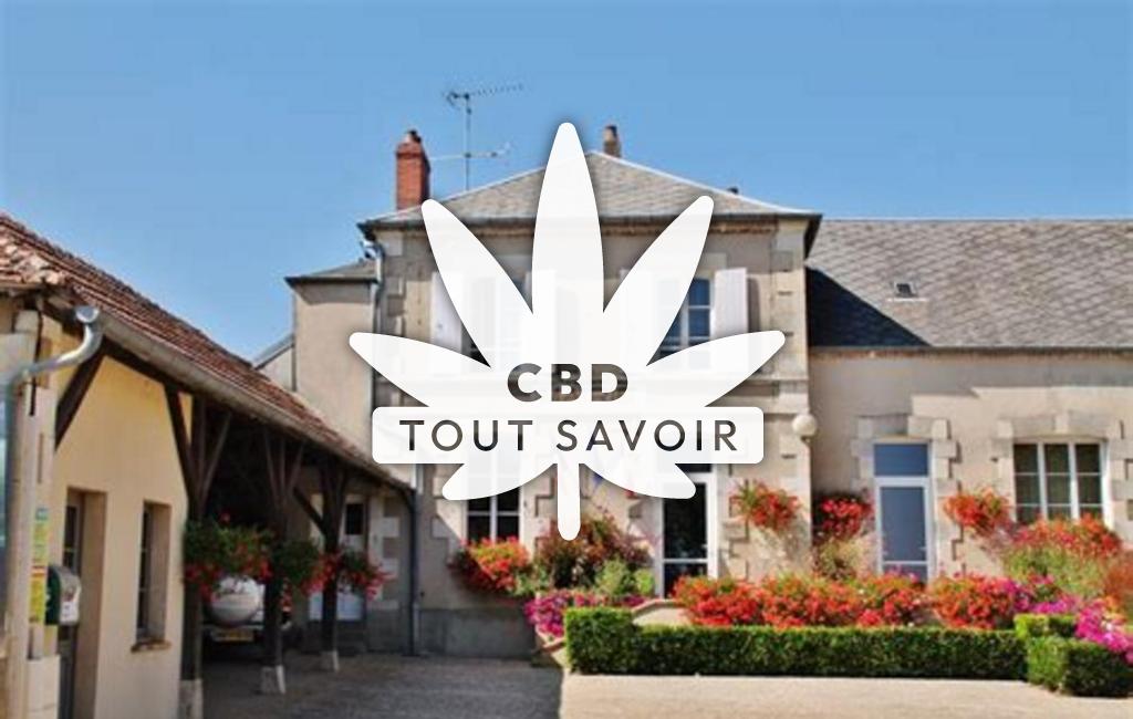 Village à Verdigny avec feuille Cannabis CBD