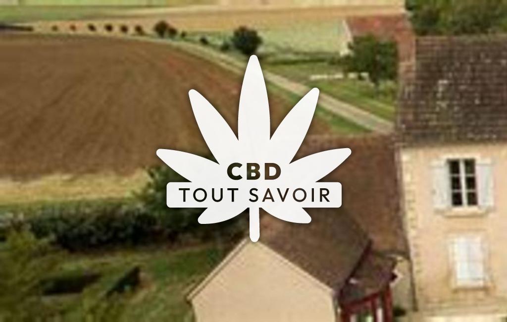 Village à Vorly avec feuille Cannabis CBD