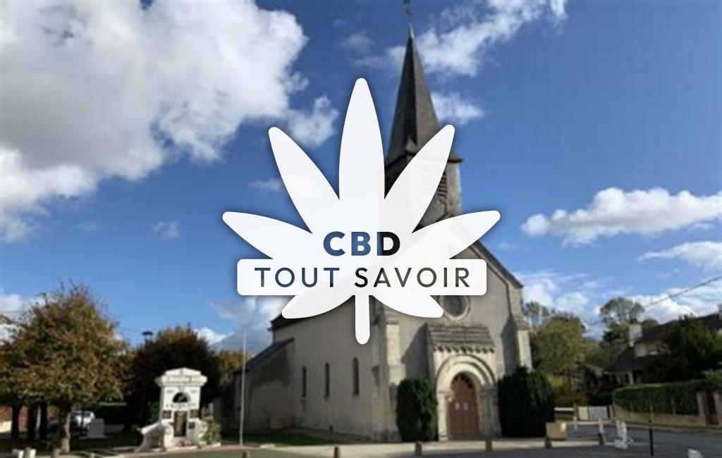 Village à Trouy avec feuille Cannabis CBD