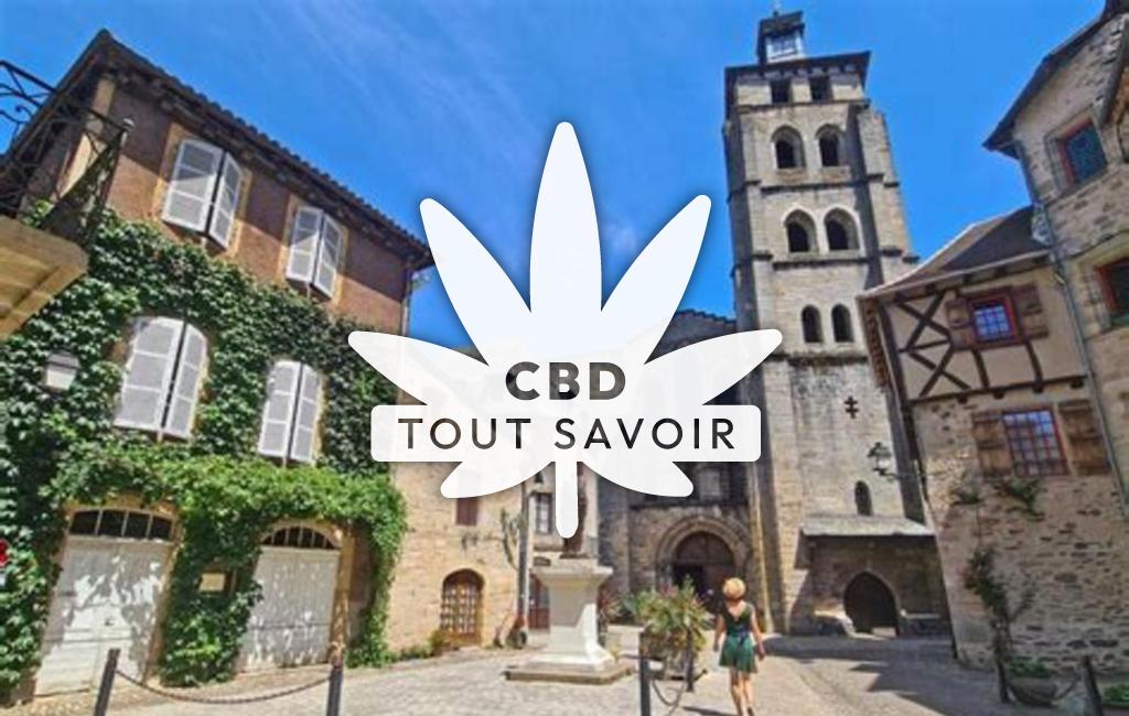 Village à Beaulieu-sur-Dordogne avec feuille Cannabis CBD