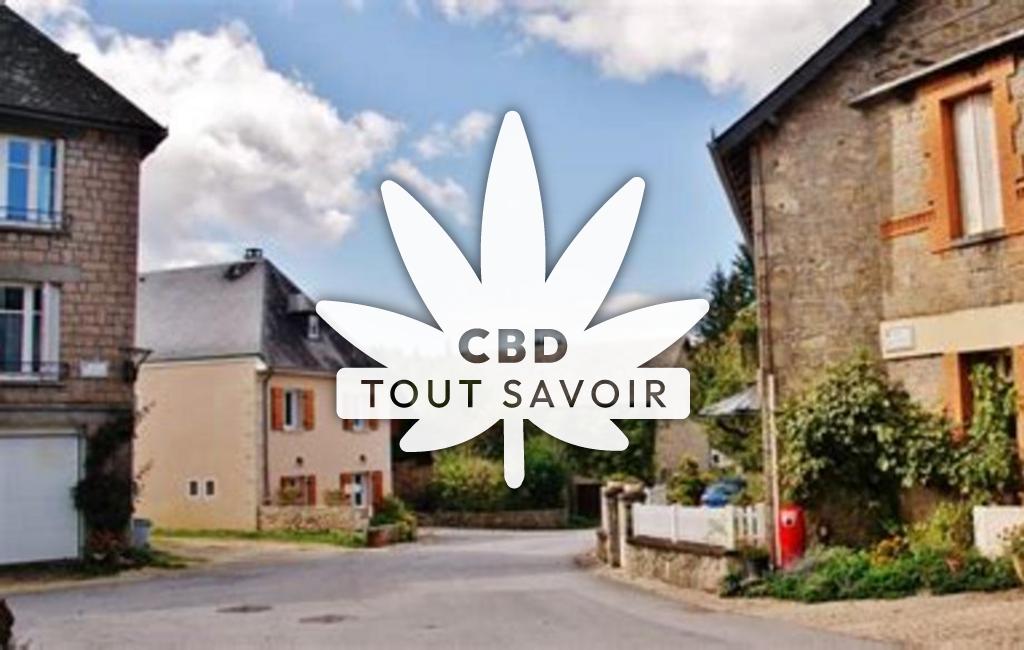 Village à Rosiers-D'Egletons avec feuille Cannabis CBD