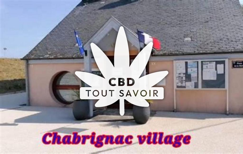 Village à Chabrignac avec feuille Cannabis CBD